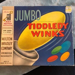 Jumbo Tiddley Winks Milton Bradley 1963 Excellent Condition